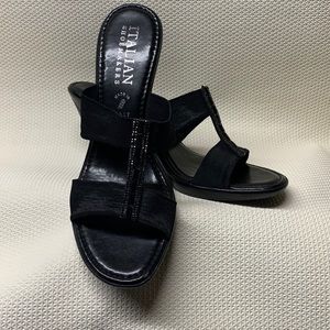 Italian Shoemakers Slip On Wedge Sandals